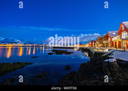 Ballstad, Leknes, Lofoten, Norvegia, Europa Foto Stock