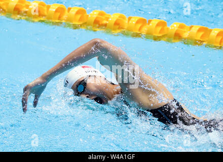 Gwangju, Corea del Sud. 21 Luglio, 2019. Wang Jianjiahe della Cina compete durante le donne 400m Freestyle Finale a Gwangju 2019 Campionati del Mondo di nuoto FINA a Gwangju, Corea del Sud, 21 luglio 2019. Credito: Li pista/Xinhua/Alamy Live News Foto Stock