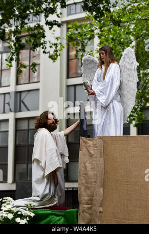 Clerkenwell, Londra, Regno Unito. Il 21 luglio 2019. Il London processione in onore di Nostra Signora del Monte Carmelo, Clerkenwell, Londra. Credit:Matteo Chattle/Alamy Live News Foto Stock