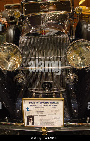 1933 Hispano Suiza J12 Coupe de Ville Foto Stock