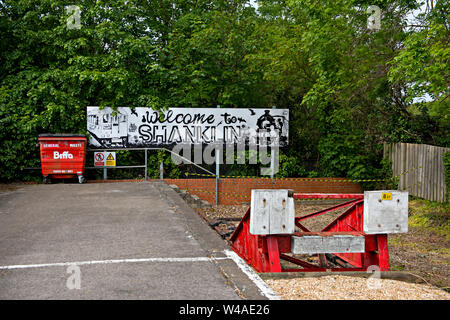 Shanklin stazione ferroviaria è una Grade II stazione ferroviaria che serve Shanklin sull'Isola di Wight. È presente il capolinea della linea dell'isola Foto Stock