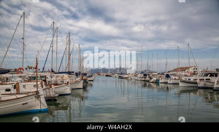 La Baia di Port de Pollença in Mallorca Foto Stock