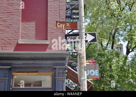 Gay Street nel Greenwich Village di New York Foto Stock