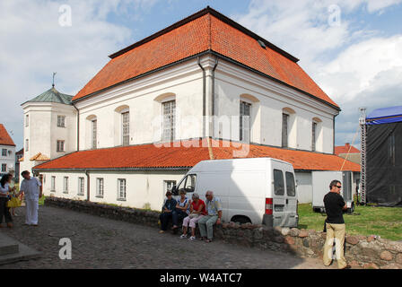 Manieristici-early Sinagoga barocca costruita nel XVII secolo in Tykocin, Polonia. 6 luglio 2008 uno dei meglio conservati in Polonia © Wojciech Strozyk / Ala Foto Stock