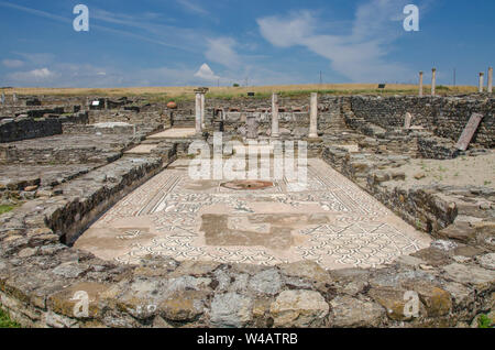 Basilica, Mosaico - Stobi - sito archeologico in Macedonia Foto Stock