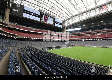 Houston, Stati Uniti d'America. 21 Luglio, 2019. firo: 20.07.2019 Calcio, calcio: 1. Bundesliga, stagione 2019/2020 Real Madrid, Test match, Test amichevole contro FC Bayern Munich Monaco di Baviera, Audi Summer Tour USA, International Champions Cup 1: 3 Panoramica, panoramica, Stadium, Stadio sondaggio, NRG Stadium, Texas Houston Texans, passo | Utilizzo di credito in tutto il mondo: dpa/Alamy Live News Foto Stock