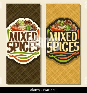 Vettore banner verticale per le spezie Illustrazione Vettoriale