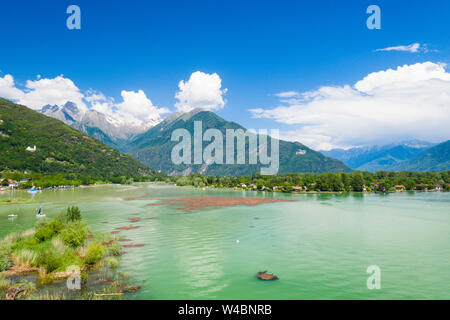 Gera Lario in primavera, Lago di Como, Lombardia, Italia Foto Stock