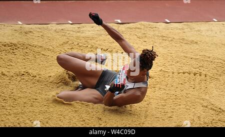 Londra, Regno Unito. Il 21 luglio 2019. Shara Proctor (GBR) in womens long jump. Anniversario giochi atletica. Lo stadio di Londra. Stratford. Londra. Regno Unito. Credito Bowden Garry/SIP Agenzia fotografica/Alamy Live News. Foto Stock