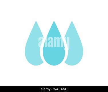Simbolo dell'acqua. Gocce di blu icona o logo. Illustrazione Vettoriale