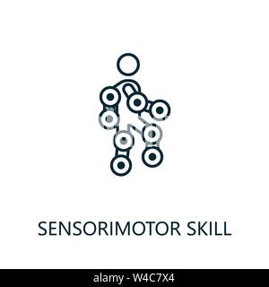 Icona linea sottile sensorimotor Skill. Design semplice e creativo dalla collezione di icone di intelligenza artificiale. Delineare l'icona di abilità sensorimotoria per il web Illustrazione Vettoriale