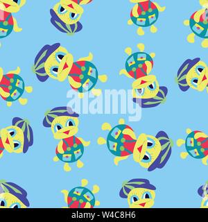 Duck pattern di colori Illustrazione Vettoriale