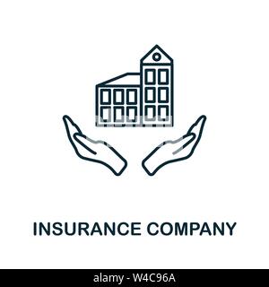 Icona profilo compagnia di assicurazione. Icone di stile sottile della collezione di icone di assicurazione. Web design, applicazioni, software e stampa semplice assicurazione Illustrazione Vettoriale