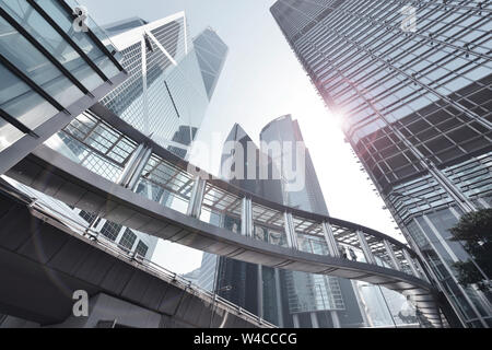 Moderni edifici per uffici nel centro di Hong Kong. Foto Stock
