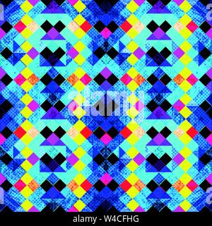 Piccola e luminosa poligoni colorati seamless sfondo geometrica Illustrazione Vettoriale