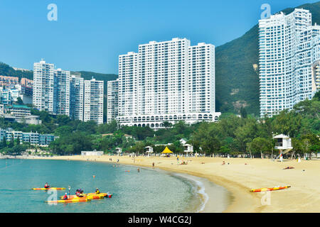 Vista di Repulse Bay beach nel sud dell'isola di Hong Kong Foto Stock