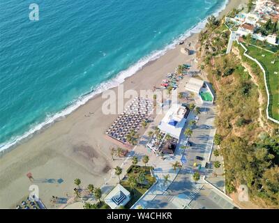 La fotografia aerea Nerja spagna Costa del Sol Foto Stock
