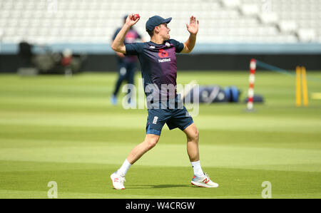 L'Inghilterra del Rory brucia durante la sessione di reti a Lord's, Londra. Foto Stock