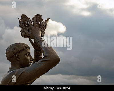 Il principe Hal statua sulla Gower Memorial, Stratford-upon-Avon, Warwickshire, Inghilterra, Regno Unito Foto Stock