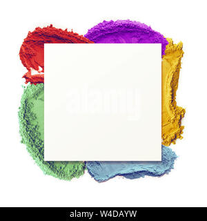 Molla dello sfondo con uno spazio vuoto e colorato in polvere holi Foto Stock