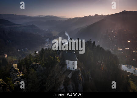 Il castello di Vranov (Panteon) fu probabilmente costruito all'inizio del 1920, il primo certa menzione risale al 1422 Foto Stock