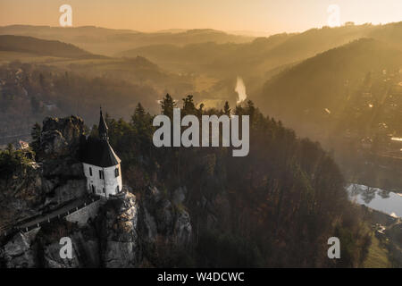 Il castello di Vranov (Panteon) fu probabilmente costruito all'inizio del 1920, il primo certa menzione risale al 1422 Foto Stock