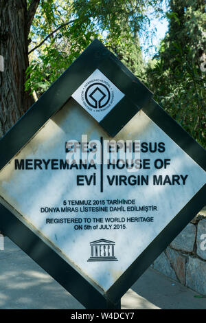 La casa della Vergine Maria (turco: Meryemana evi o di Meryem Ana Evì, 'Maltri nella casa di Maria') in Turchia Foto Stock