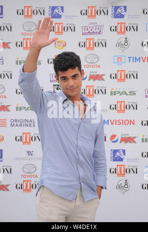 Giffoni Valle Piana, Italia. 22 Luglio, 2019. Foto Cafaro/LaPresse22 luglio 2019 Giffoni Valle Piana, Italia Spettacolo Giffoni Film Festival 2019 Nella foto: Emanuele Misuraca. Foto Cafaro/LaPresse Luglio 22, 2019 Giffoni Valle Piana, Italia Entertainment esperienza Giffoni 2019 nel pic: Emanuele Misuraca. Credito: LaPresse/Alamy Live News Foto Stock