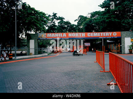 Ingresso a Manila Nord cimitero di Manila in Luzon Metro Manila nelle Filippine del Sud-est asiatico in Estremo Oriente Foto Stock