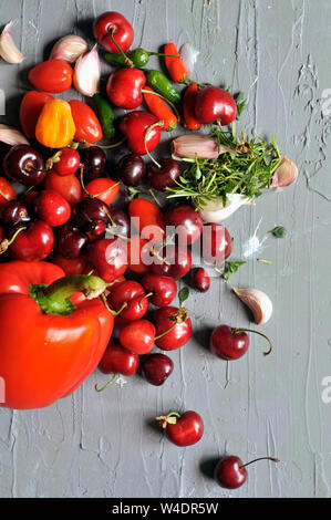 frutta rossa Foto Stock