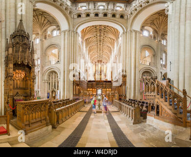 Coro della santa ed indivisa Trinità a Norwich, Inghilterra. Foto Stock