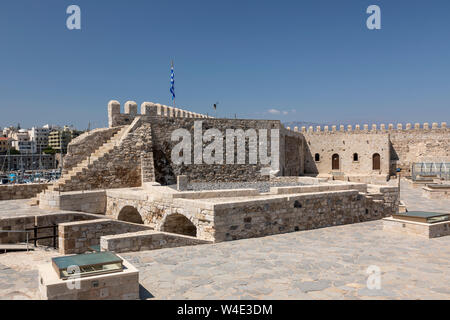 All'interno della storica fortezza di Koules a Heraklion, Creta, Grecia Foto Stock