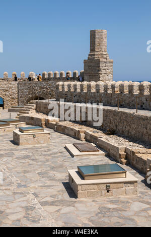 All'interno della storica fortezza di Koules a Heraklion, Creta, Grecia Foto Stock