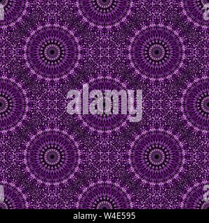 Oriental scuro ghiaia geometriche mandala pattern ornamento arte - viola abstract bohemian spirituale vettore perfetta illustrazione dello sfondo Illustrazione Vettoriale