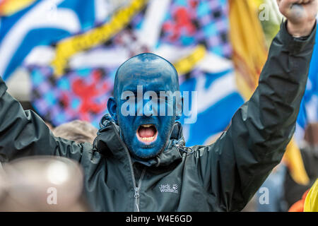 Glasgow, Tutti sotto uno striscione indipendenza marzo - 2019 Foto Stock