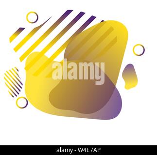 Abstract moderni elementi grafici. Dinamiche forme colorate e di linea. Gradiente banner astratta con liquido di forme. Modello per la progettazione di un Illustrazione Vettoriale