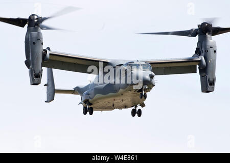 Bell Boeing CV-22B Osprey del USAF visualizzazione a RIAT air show 2019, Fairford, Gloucestershire, Regno Unito Foto Stock