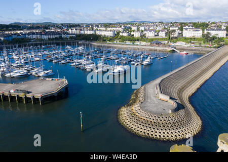 La città di Bangor e marina Foto Stock