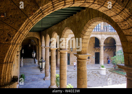 Palacio de los Capitanes Generales nella Vecchia Havana di Cuba Foto Stock