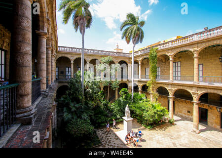Palacio de los Capitanes Generales nella Vecchia Havana di Cuba Foto Stock