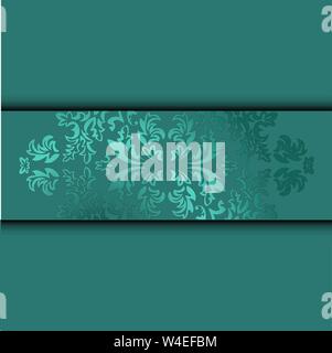 Abstract bigliettino, sfondo con fiori e foglie decorative. Per regali, decorazione e gli inviti per il vostro design. Con un posto per voi ins Illustrazione Vettoriale