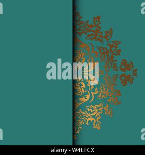 Abstract bigliettino, sfondo con fiori e foglie decorative. Per regali, decorazione e gli inviti per il vostro design. Con un posto per voi ins Illustrazione Vettoriale