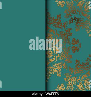 Abstract bigliettino, sfondo con fiori e foglie decorative. Per regali, decorazione e gli inviti per il vostro design. Con un posto per voi ins Illustrazione Vettoriale