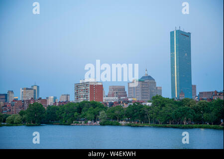 Back Bay skyline di Boston Foto Stock