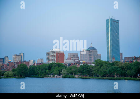 Back Bay skyline di Boston Foto Stock