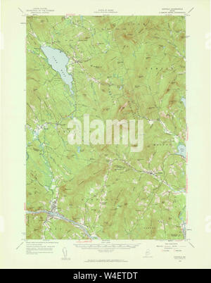 Maine USGS Mappa storica Dixfield 306540 1956 62500 Restauro Foto Stock