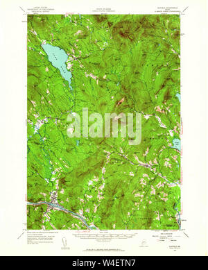 Maine USGS Mappa storica Dixfield 460362 1956 62500 Restauro Foto Stock