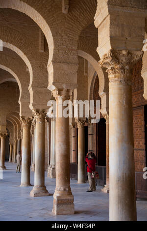 La Gran Mezquita, Kairouan, Tunez, Africa Foto Stock