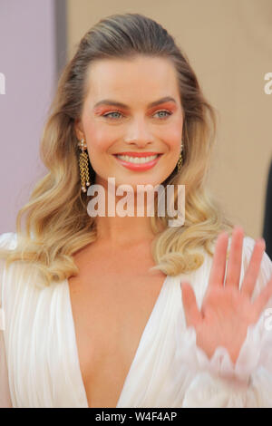 Los Angeles, Stati Uniti d'America. 22 Luglio, 2019. Margot Robbie a Sony Pictures' 'Una volta.in Hollywood' Premiere Mondiale tenutasi presso la leva TCL Chinese Theatre di Los Angeles, Stati Uniti d'America, 22 luglio 2019. Photo credit: Giuseppe Martinez/PictureLux Tutti i diritti riservati Credit: PictureLux/Hollywood Archive/Alamy Live News Foto Stock