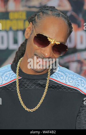 Los Angeles, Stati Uniti d'America. 22 Luglio, 2019. Snoop Dogg a Sony Pictures' 'Una volta.in Hollywood' Premiere Mondiale tenutasi presso la leva TCL Chinese Theatre di Los Angeles, Stati Uniti d'America, 22 luglio 2019. Photo credit: Giuseppe Martinez/PictureLux Tutti i diritti riservati Credit: PictureLux/Hollywood Archive/Alamy Live News Foto Stock